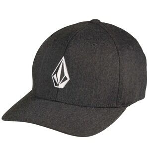 Volcom Flexfit Dri-fit Full Stone Dark Heather 3D Logo Hat Cap New! L/XL CHH
